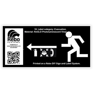 Photoluminescent Evacuation label