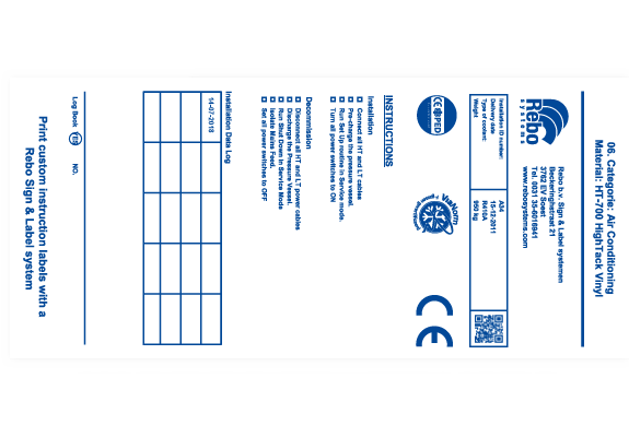 Koneiden käyttöohjeet tarroina