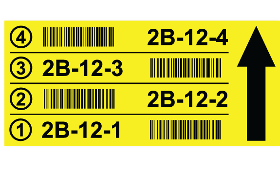 sijaintitarrat, hyllytarrat varastoihin